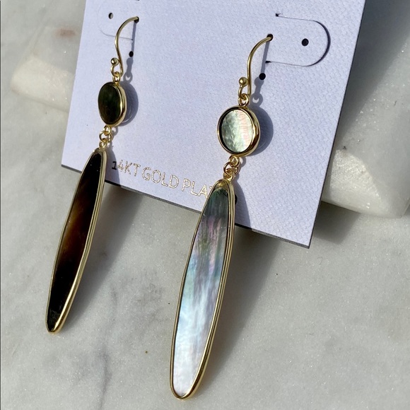 Sterling Silver Grey Mother of Pearl MOP Earrings Mermaid-Core Mermaidcore - Picture 9 of 16